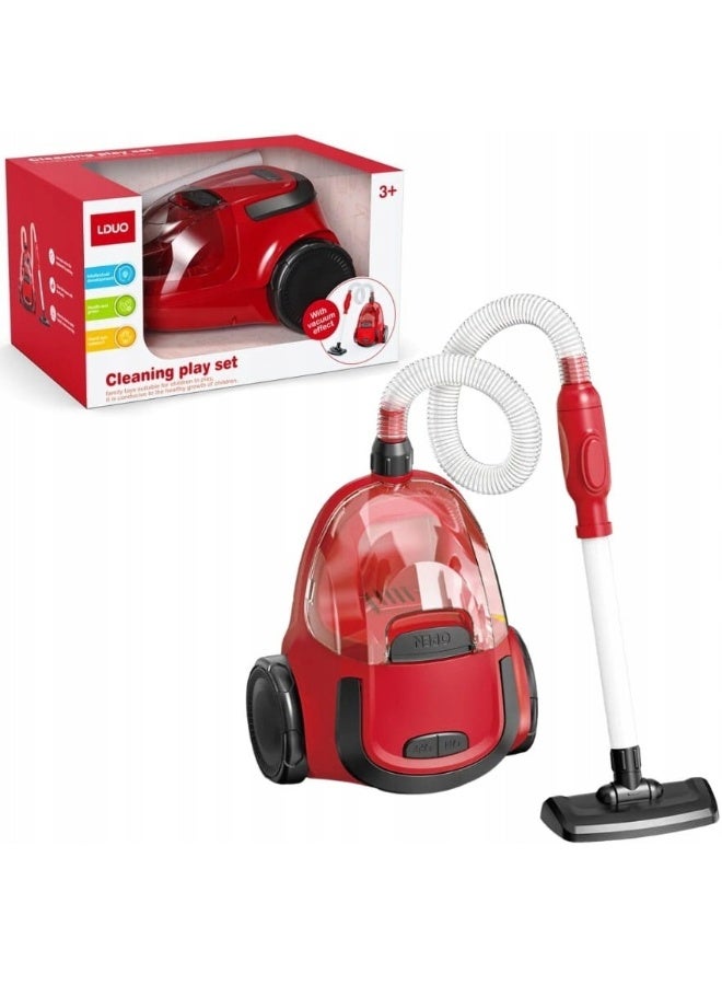 Toy Box Kids Cleaning Set Interactive Vacuum Cleaner Toy Pretend Play Household Cleaning Tool with Light - Image 1
